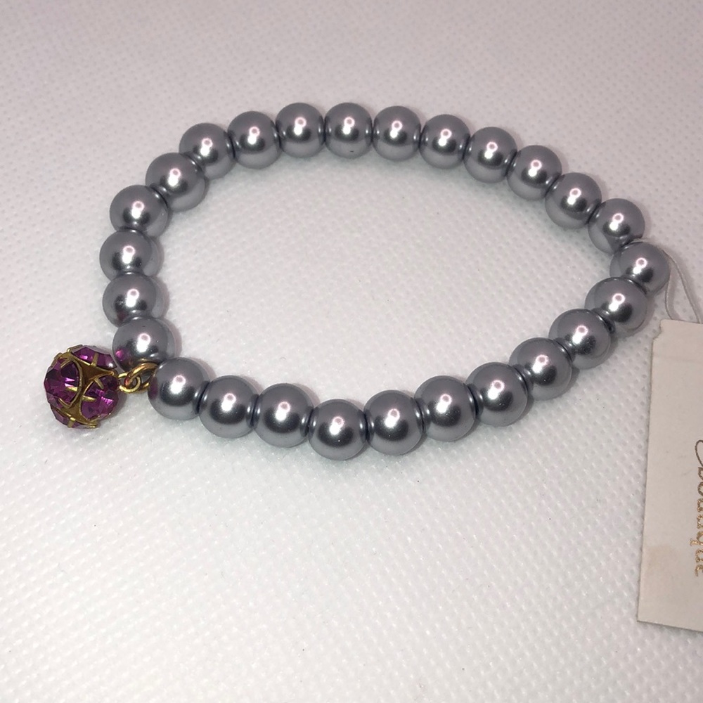 NWT John Wind Pearl Pink Crystal Ball Bracelet